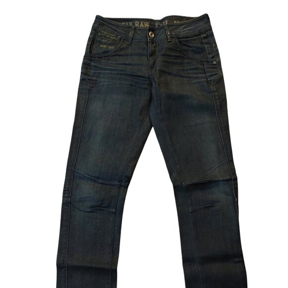 Retro G-Star 3301 KBWG 100 Straight Leg Dark Blue Denim Jeans Sz 27 x 32 NWT - Picture 1 of 10